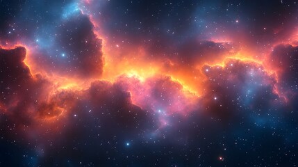 Fototapeta premium High definition star field, colorful night sky space , Nebula and galaxies in space , Astronomy concept background , beautiful space in colorful color