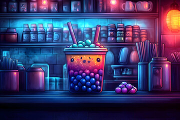 Stylized beverage cup illustration