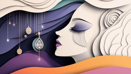 A bold and artistic horizontal illustration for Body Piercing Day