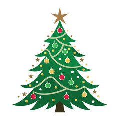 Fototapeta premium christmas tree on white background