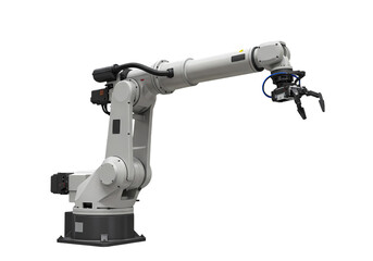 HighPrecision Industrial Robot Arm for Automation on Transparent background