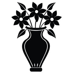 Set of icons of vases, clay amphorae. Black silhouette of vessels of different shapes. Vector illustration, Detailed illustration of ancient greek pottery ceramic vases silhouettes.Modern illustration