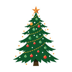 christmas tree on white background