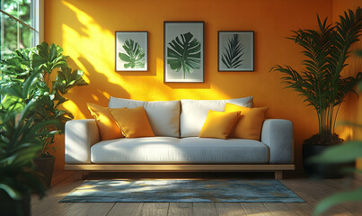Sunny modern living room