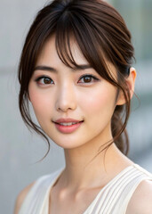 Naklejka premium 若い女性のビューティーイメージ