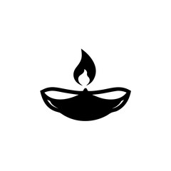 Diwali diya lamp light icon