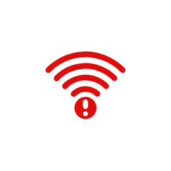 No wifi connection signal red