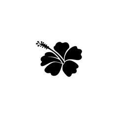 Black hibiscus flower design