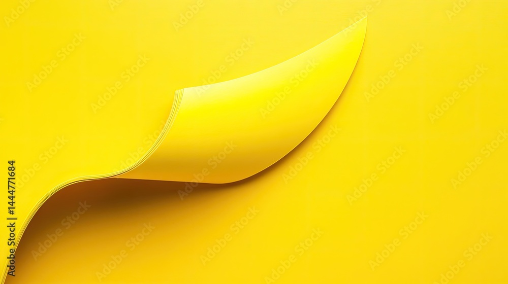 Poster yellow abstract curve minimalist design background.