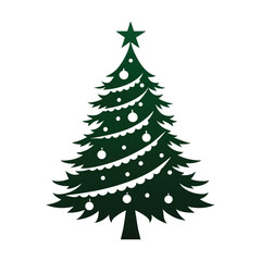 Obraz premium christmas tree isolated on white