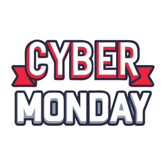 Cyber Monday Sale Announcement in Bold Typography  