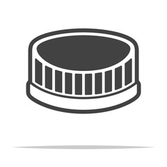 Plastic bottle cap icon transparent vector isolated