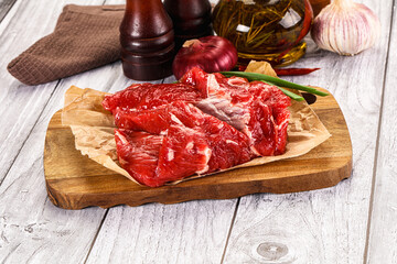 Raw beef meat for cooking