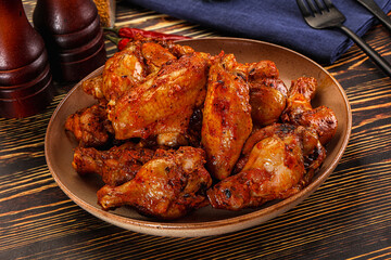 Hot and spicy Buffalo chicken wings