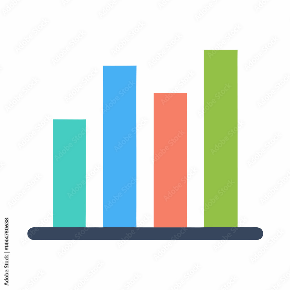 Poster growing bar graph icon set. business graphs and charts icons. statistics and analytics vector icon. 