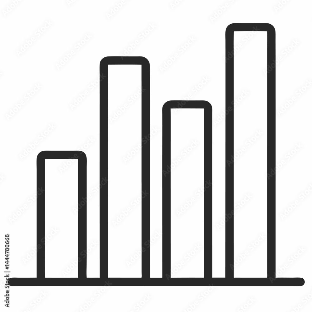 Poster growing bar graph icon set. business graphs and charts icons. statistics and analytics vector icon. 