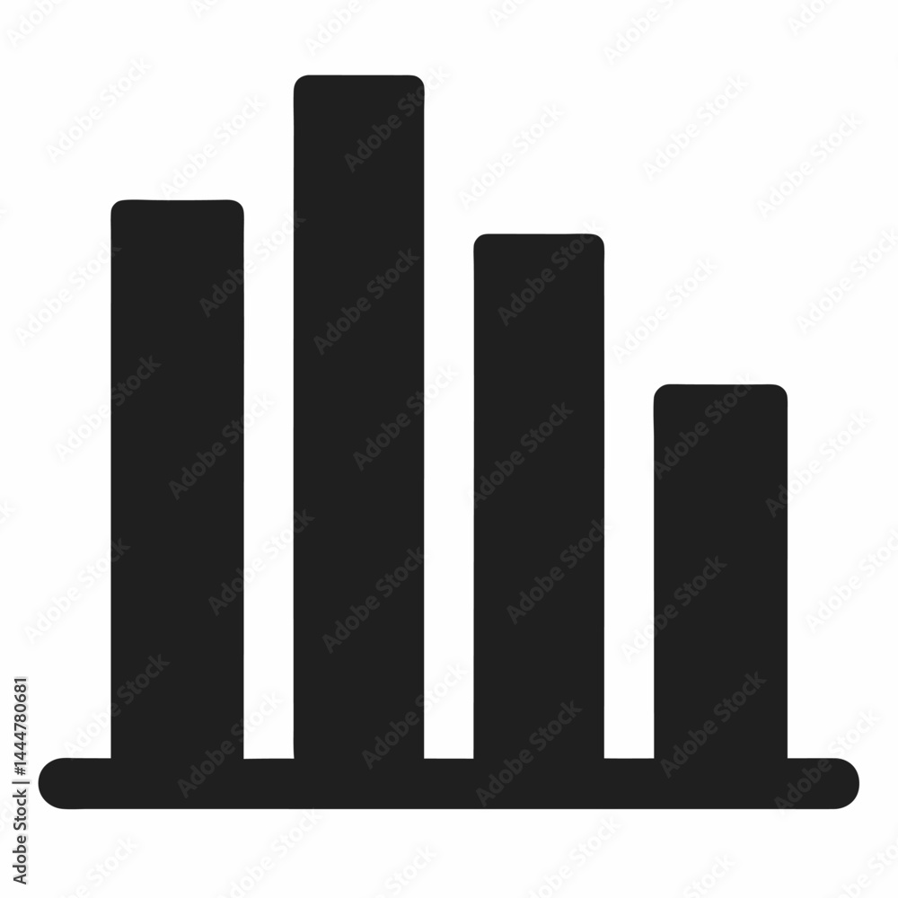 Poster growing bar graph icon set. business graphs and charts icons. statistics and analytics vector icon. 