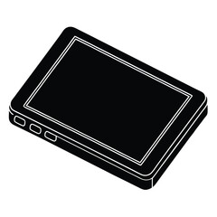 Tablet computer device with keyboard flat icon for apps and websites, Computer tablet device flat vector icon for apps and websites, Computer Screen icons thin line illustrations designs, Computer.