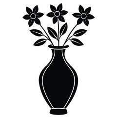 Set of icons of vases, clay amphorae. Black silhouette of vessels of different shapes. Vector illustration, Detailed illustration of ancient greek pottery ceramic vases silhouettes.Modern illustration