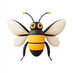 Cute cartoon bee illustration against a plain white background.