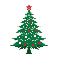 Obraz premium christmas tree on white background