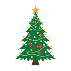 christmas tree on white background