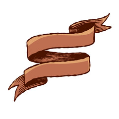 Vintage Hand Drawn Ribbon Banner Set for Retro Label, Badge, and Scrapbook Decoration