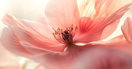 Delicate, soft focus view of a blossom's center.