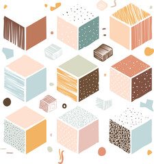 Modern Minimalist Nature Art Bundle – Pastel Abstract Shapes and Hand-Drawn Tropical Leaves for Fashion & Seasonal Design