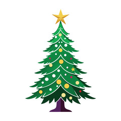 christmas tree on white background