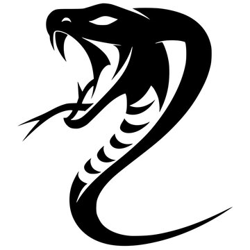 Simple cobra snake head silhouette