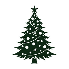 Obraz premium christmas tree on white background