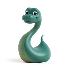 Fototapeta premium Smiling, cartoon plesiosaur figurine.