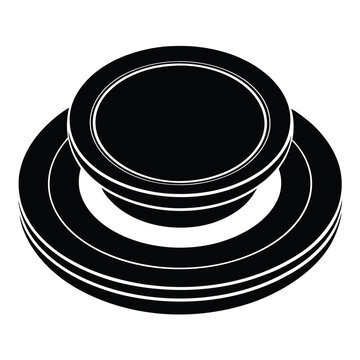 Tablespoon,Table knife,Fork And Plate Dinner Set Vector Illustration, Cutlery, Plate, Plate with cutlery and long shadows, Place Setting Silhouette.