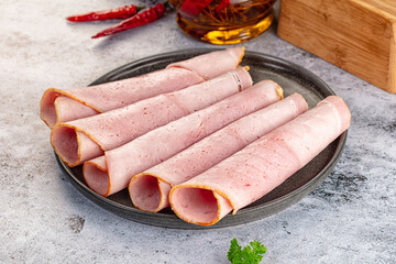 Pork ham roll snack appetiser
