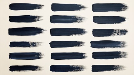 Midnight Blue Brushstrokes Abstract Paint Texture Set.