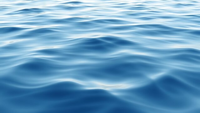 深く広がる青い海の波
