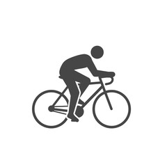 Obraz premium Cyclist Silhouette: An emblematic representation of a cyclist in action, this image captures the essence of movement, speed, and dedication associated with cycling.