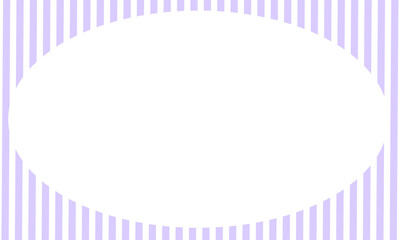 ラベンダーパープルのストライプの楕円フレーム★ striped background★写真フレーム