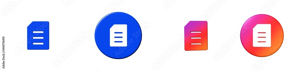 Poster document document 3d icon