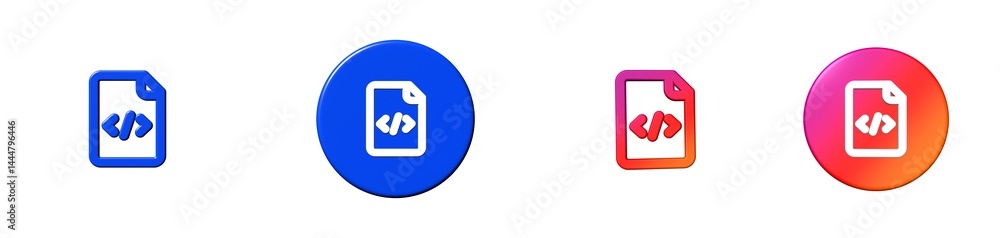 Poster document file and folders 3d icon