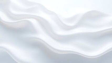 Fototapeta premium 真っ白なシルクのドレープ