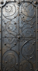 Metal background. Pattern for wallpapers, covers, wall decorations. Oil paint