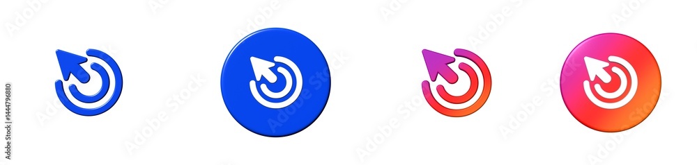 Poster drag click ui actions 3d icon