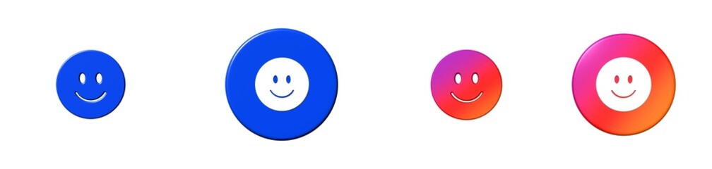 emoji smile bootstrap 3D icon