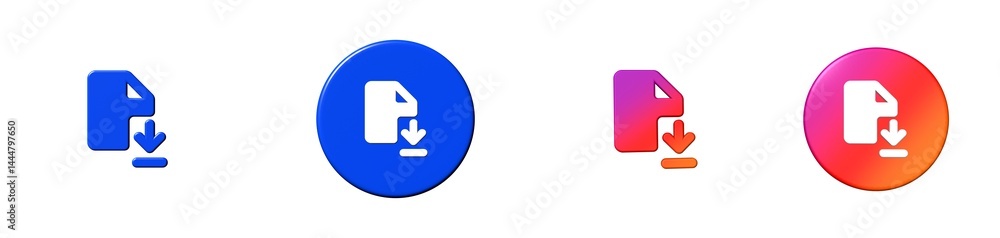Poster file save text formatting 3d icon