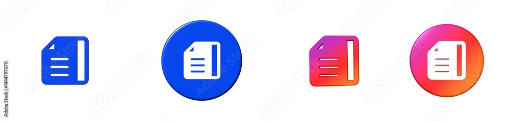 Poster files document 3d icon