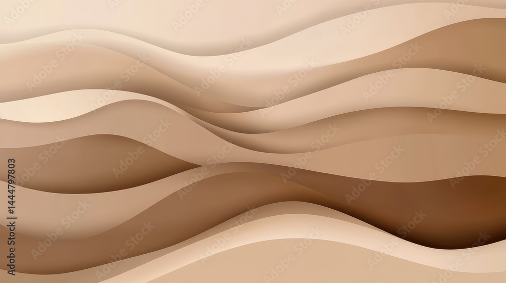Poster abstract wavy patterns in soft earthy tones for background design and creative projects featuring sm