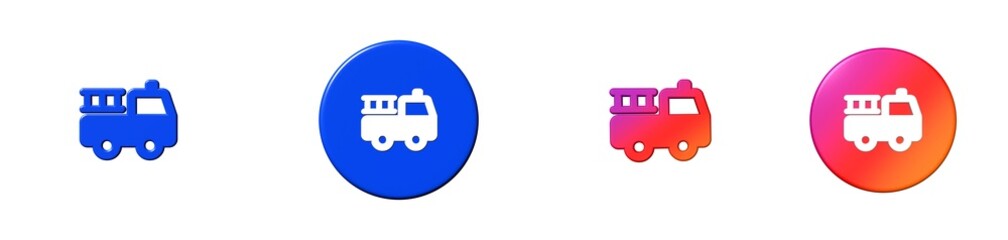 fire truck maps 3D icon