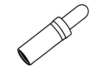 Lip Balm Stick Line Art Vector Illustration